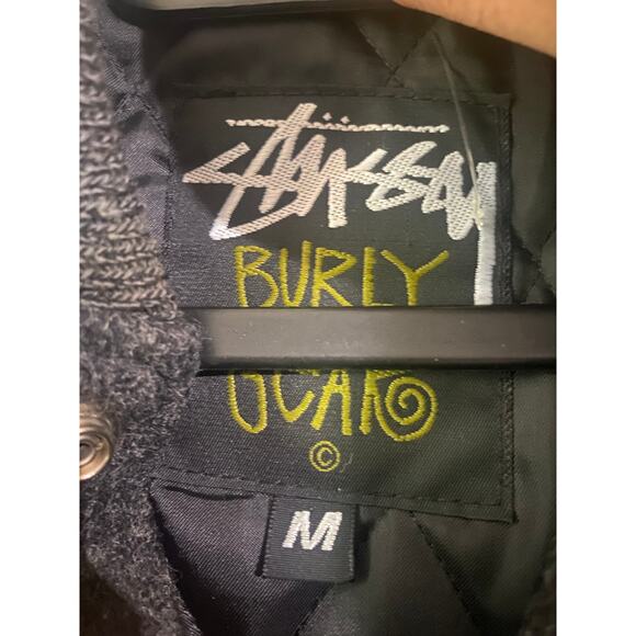 Vintage Stussy International Tribe Varsity Jacket M Wool Leather Sleeve 90s USA - Picture 7 of 9